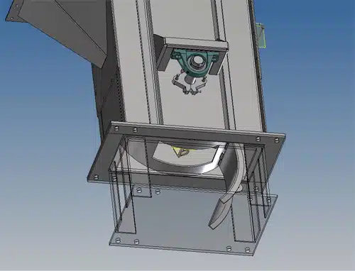 Curved Bottom Plate Creates Close Clearance in Boot Section