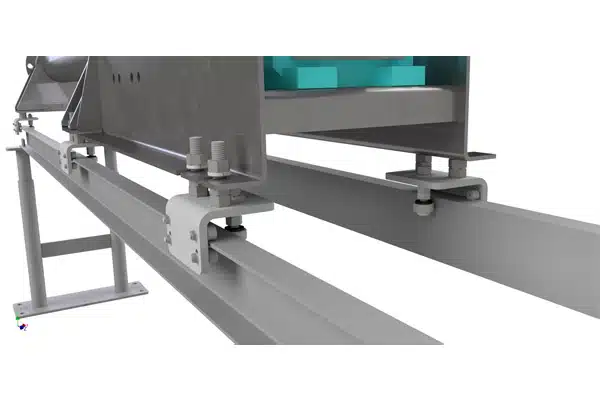 Rail System is Equipped with Rollers to Allow the Screw Feeder to Move Axially
